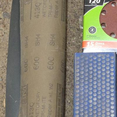 Large Lot of Sanding Discs, Paper, Rolls & More