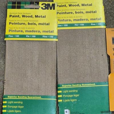 Large Lot of Sanding Paper, Discs, a Roll and More
