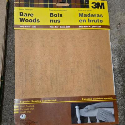 Large Lot of Sanding Items - File Sheets, Paper, Belts, Sponges and More
