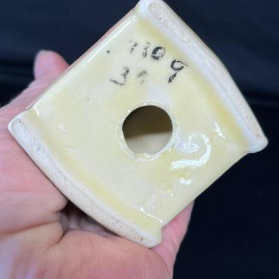 Lot 99 Art pottery lot Flower frog