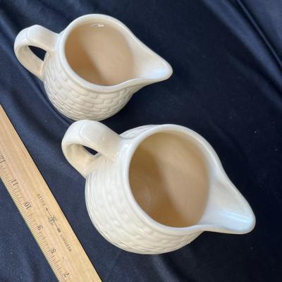 Lot 109 Weller Basket Weave Pitchers