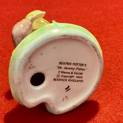 Beatrix potter, frog figure, Mr. Jeremy Fisher, copyright 1950