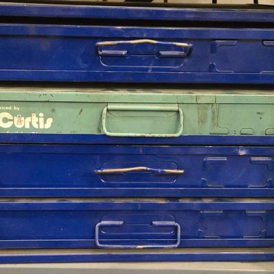 Curtis Covered Drawer Cabinet filled with Hardware