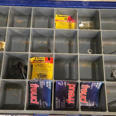 Curtis Covered Drawer Cabinet filled with Hardware