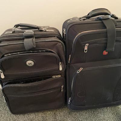 2 black carryon bags & duffle