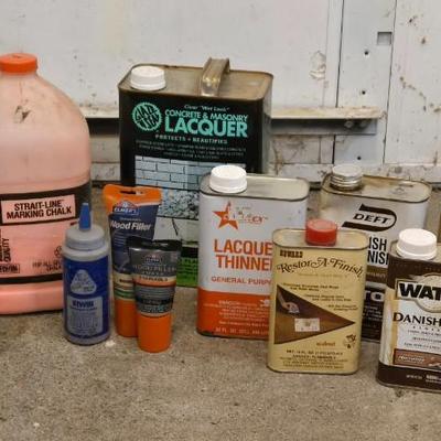 Large Lot of Oils, Thinners, Marking Chalk & More