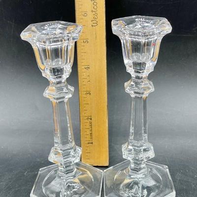 Clear Crystal Candlesticks