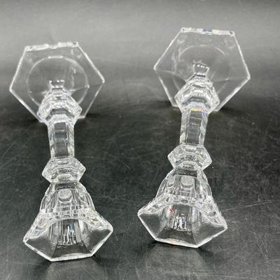 Clear Crystal Candlesticks