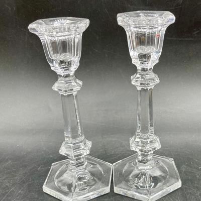 Clear Crystal Candlesticks