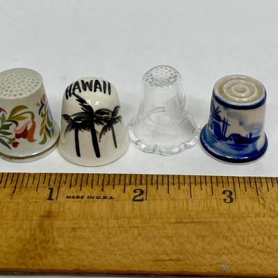 Thimble Lot - Ceramic & Glass Hawaii, Delft, etc