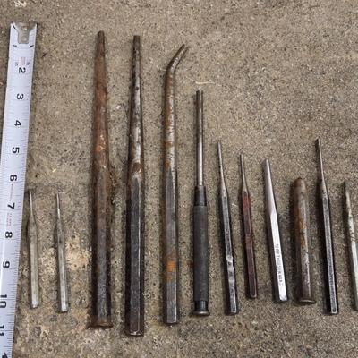 Vintage Chisel Punch Lot
