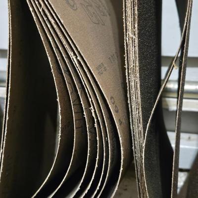 Large Lot of Sanding Belts of Various Grits