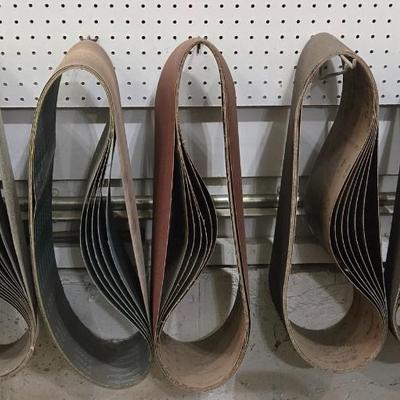 Large Lot of Sanding Belts of Various Grits
