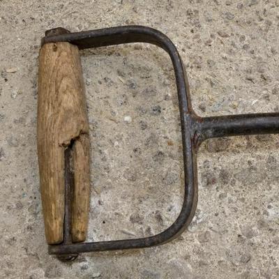 Antique Wood Handle Hay Bale Hook