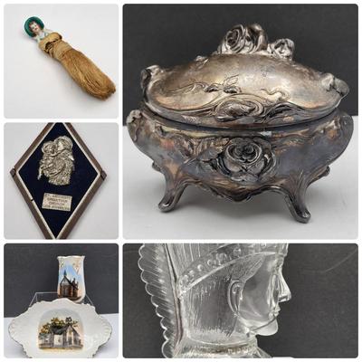 Various Vintage Vanity Decor