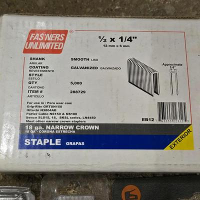 Lot of Staples and Nails for Pneumatic Tools