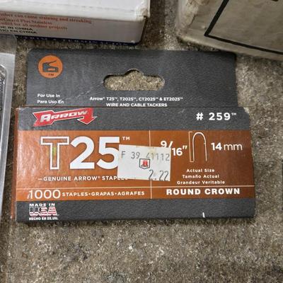 Lot of Staples and Nails for Pneumatic Tools