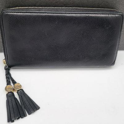 Vintage Gucci GG Tassel Black Leather Wallet