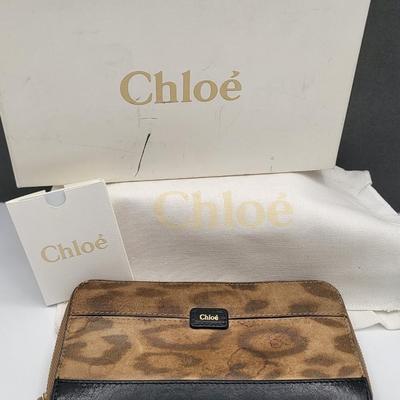 Authentic Chloe Animal Print Leather Wallet