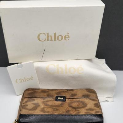 Authentic Chloe Animal Print Leather Wallet