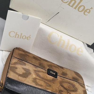 Authentic Chloe Animal Print Leather Wallet