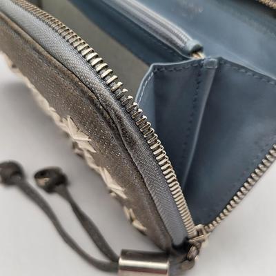 Authentic Jimmy Choo Shimmer Wallet With Star Studs
