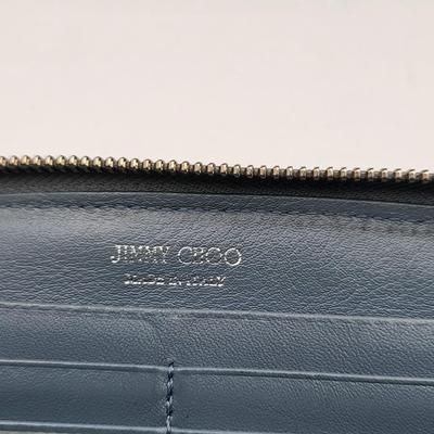 Authentic Jimmy Choo Shimmer Wallet With Star Studs