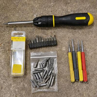 Stanley Screw Driver, Bits, and Punches