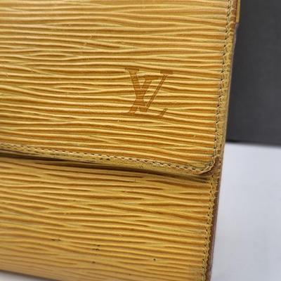 LV Yellow Leather Epi Trifold Wallet