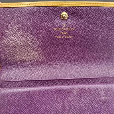 LV Yellow Leather Epi Trifold Wallet