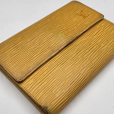 LV Yellow Leather Epi Trifold Wallet
