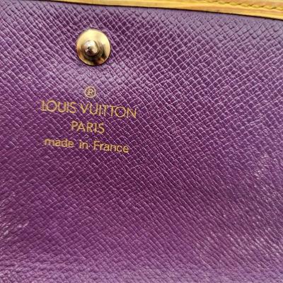 LV Yellow Leather Epi Trifold Wallet