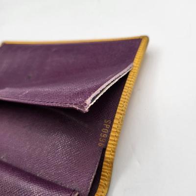 LV Yellow Leather Epi Trifold Wallet