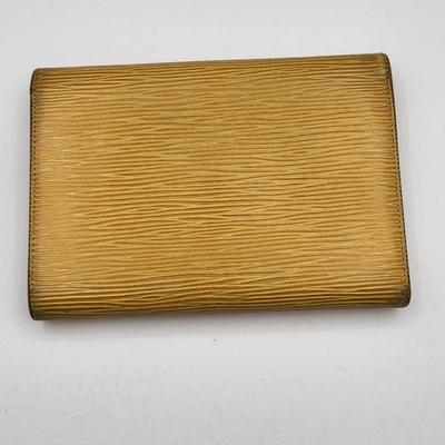 LV Yellow Leather Epi Trifold Wallet