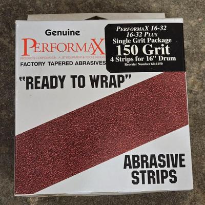 4 Boxes of Ready to Wrap Abrasive Strips - 36, 80, 150, 180 Grit