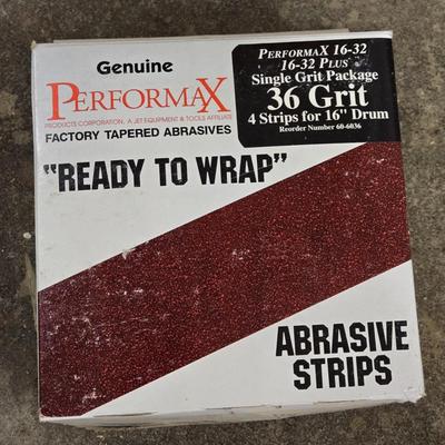 4 Boxes of Ready to Wrap Abrasive Strips - 36, 80, 150, 180 Grit