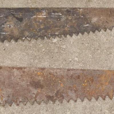 (2) Antique All Metal Saws