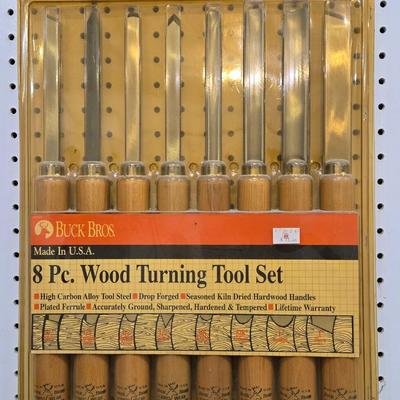 New in the Package Buck Bros. 8 piece Wood Turning Tools