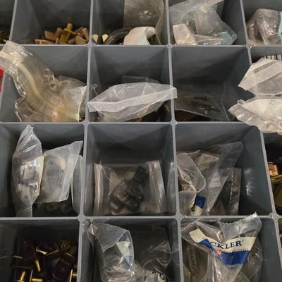 Metal Napa 4 Drawer Organizer filled with Hardware