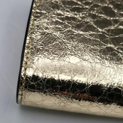 Ralph Lauren Gold Crinkle Leather Organizer Wallet