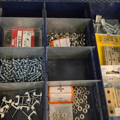 Metal Napa 4 Drawer Organizer filled with Hardware