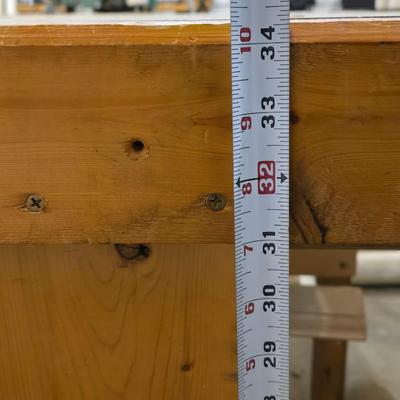 Wood Workbench with Drawers, 5 Vises, 2 Power strips, and on Casters