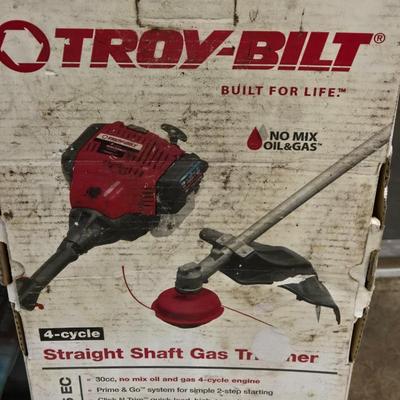 New in the Box Troy-Bilt 4 Cycle Straight Shaft Gas Trimmer