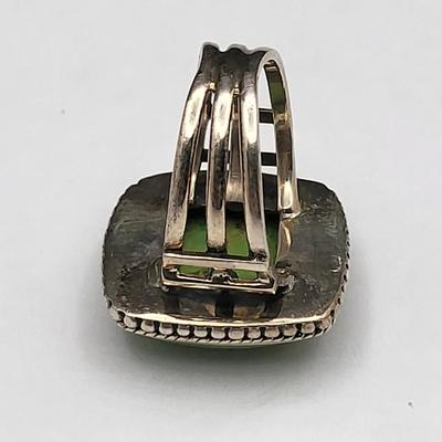 Green Turquoise & 925 Silver Ring 11gr