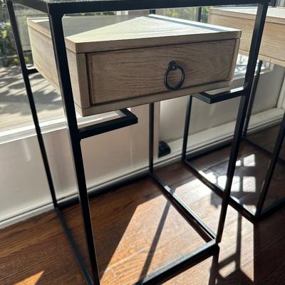 PAIR MODERN END TABLES