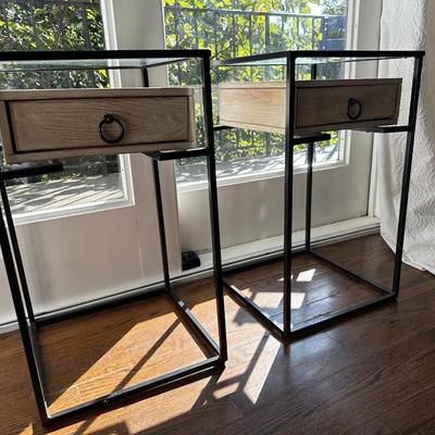 PAIR MODERN END TABLES