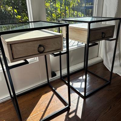 PAIR MODERN END TABLES