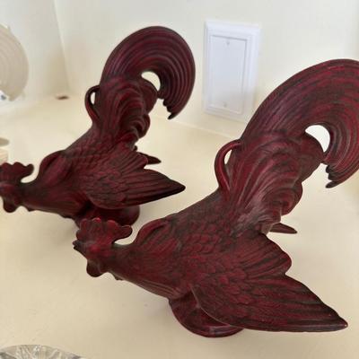 WATERFORD CRYSTAL CLOCK & GAMECOCKS