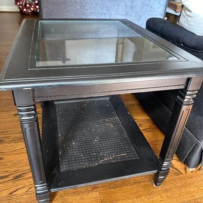PAIR PAINTED VINTAGE END TABLES