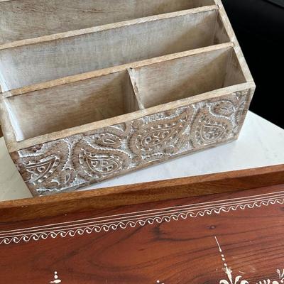WOOD TRAY MAIL CUBE LOT